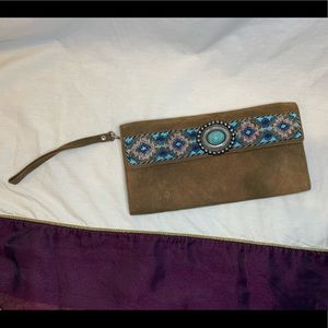 Suede magnetic clutch